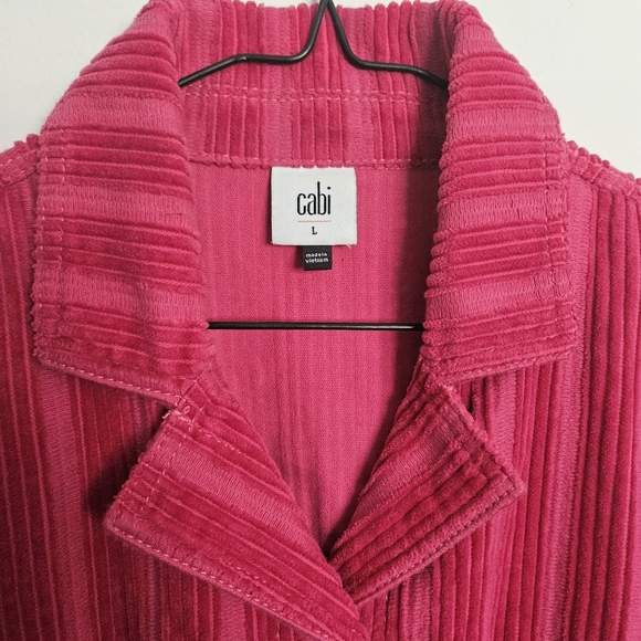 Cabi Pink Cheeky Topper Corduroy Jacket Size L - Picture 8 of 10